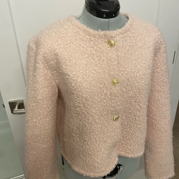 H&M Soft Pink Teddy Jacket - Picture 5 of 7